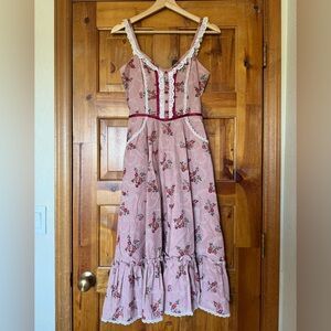 EUC Vintage Gunne Sax Sundress in Pink Floral